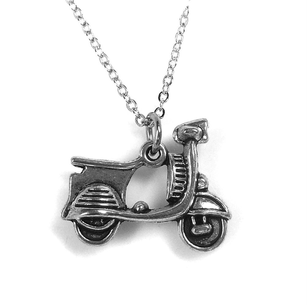 Miniature Scooter Charm Necklace